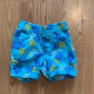 Boy Pineapple Print Shorts